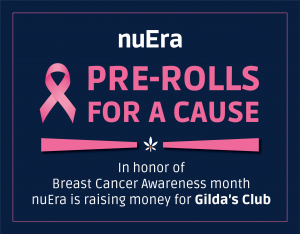Information about nuEra's Pre-roll for a Cause fundraiser for Breast Cancer Awareness Month
