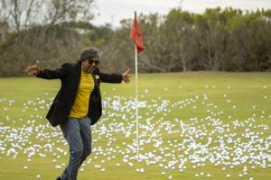 Craig Shah Celebrating successful helicopter ball drop