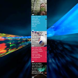 Square formats of social feed