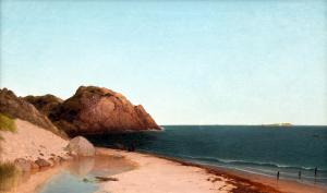 Painting by John Frederick Kensett (American, 1816-1872), titled Singing Beach & Eagle Rock, Magnolia, Massachusetts ($1.08 million).