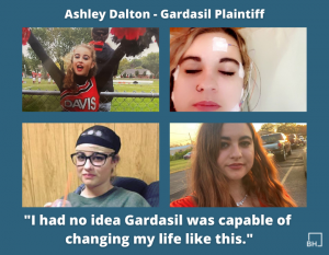 Gardasil Plaintiff Ashley Dalton is suing Merck for her Gardasil vaccine injuries