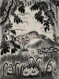 Lithograph on paper by Charles Burchfield (American, 1893-1967), titled Summer Benediction (1951-1952) ($5,228, a record for the image).