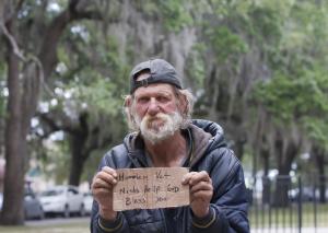 Homeless Vet Asking for Help