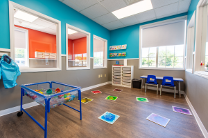 Autism Center therapy room used for language development in children with autism.