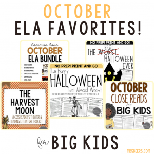 Language Arts Activities for October