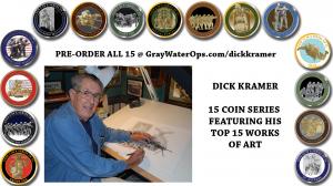 15 coin series from artist Dick Kramer and Gray Water Ops