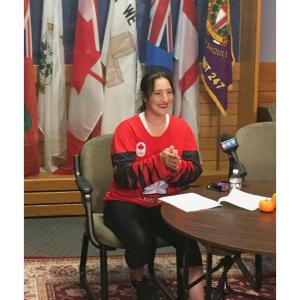 Christine Ichim, the girl who rollerbladed across Canada, strapped on her rollerblades once again to embark on the mission of cancer prevention in the fire services.