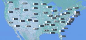 Federal Transportation Network - National Map Showing Truck Locations