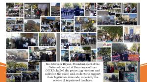 October 15, 2021 - On Thursday morning, October 14, 2021, teachers in Tehran and 44 other cities (25 provinces) rallied to protest against the difficult living conditions and the regime's disregard for their legitimate demands.