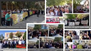 October 15, 2021 - Arak - Isfahan - Marivan - Shiraz - Zanjan, They vowed to continue their protests until they obtain their demands, including the release of all imprisoned teachers.