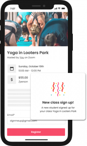 Scheduling Software for Small Business enables simple classes and events