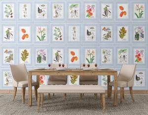 Casart Coverings removable wallpaper Nature Noticed Panel 2 Gallery Wall in Dining Room