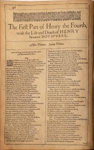 This First Folio single play “fragment” of William Shakespeare’s The First Part of Henry the Fourth, published in 1623, will be sold October 29th.