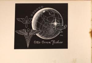 Inside the front cover is a custom book plate is affixed with the name Otto Orren Fisher, the late nationally renowned collector and the fragment’s former owner.
