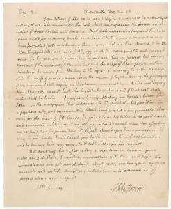 One-page autograph letter signed by Thomas Jefferson, in superb condition, touting America’s superiority over Europe (estimate: $25,000-$30,000).