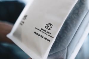 100% recyclable coffee bags for Rave Coffee Roasters.