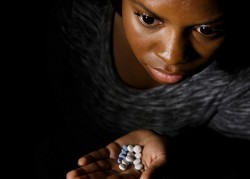 Child with pills