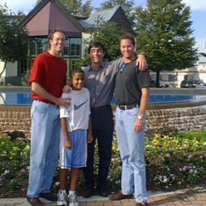 Image of Scott and Sean Smith outside, with PowerUP founders Austin Scee and Mike Gandy Auzenne.