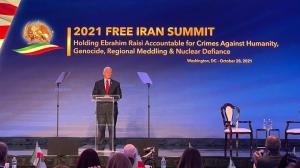 October 28, 2021 - The Hon. Mike Pence, 48th Vice President of the United States delivering his remarks at the 2021 FREE IRAN SUMMIT: Holding Ebrahim Raisi Accountable for Crimes Against Humanity and Global Instability.