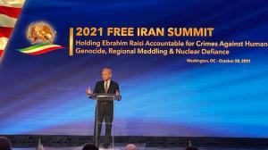 October 28, 2021 - Senator Joe Lieberman at Free Iran Summit: Thank for coming from across America to Washington... yu are being clear that American people must stand with the people of Iran against the tyrants in Iran. We and our allies should increase t