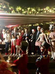 Boca Ballet and Officials in frot off the Holiday Tree in 2019