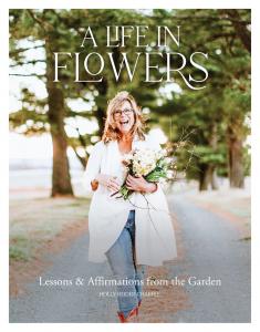 A Life in Flowers Book Cover Depicting Author Holly Heider Chapple on the Road to Hope Flower Farm