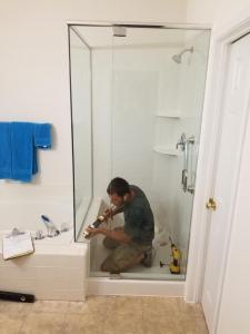 AA Screens & Glass specializes in shower glass enclosures.
