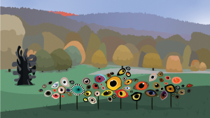 Sculpture memorial to the birds which are now extinct.at 500 acre outdoor museum, Storm King Art Center located in the Hudson Valley region of New York State.