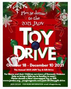 Flier of images of christmas asking to donate to JADV drive