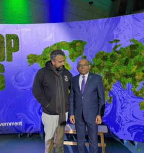 SPE Founder Imran Ali with President of the United Nations Abdulla Shahid