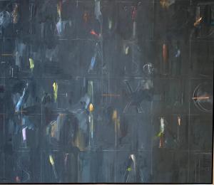 Evocative oil painting by the Japanese-American artist Kikuo Saito (1939-2016), titled Summer Ghost (1997) 50 inches by 57 ¾ inches (sight), signed ($14,760).