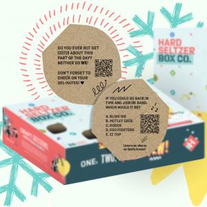 Under each day during the countdown to Christmas, consumers will find not only a delicious hard seltzer, but also a game or question on the back of each tab.