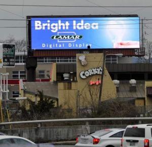 digital billboard image along roadside