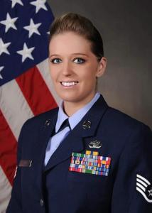 Jessica Alexander in US Air Force uniform