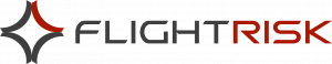 FlightRisk in type with logo symbol