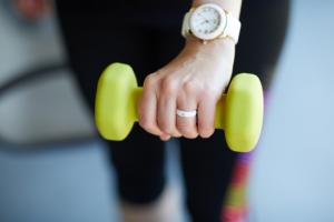 woman holding weight