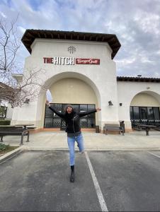 Owner Karina Suchánek celebrates the opening of her second Hitch Burger Location