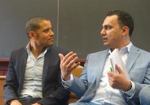 Ideas Beyond Borders Faisal Al Murtar speaking at Columbia