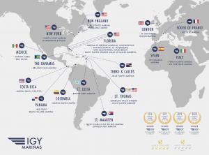 Global Map of IGY Marinas marina destinations
