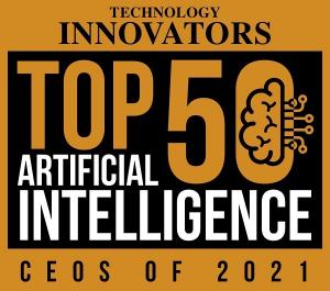 A logo of the Top AI CEOs 2021