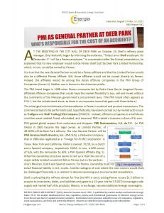 Title page of MEI 941 - PMI as General Partner of Deer Park