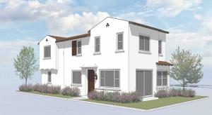 a rendering of a two-story house