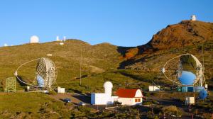 The twin telescope MAGIC at an altitude of over 2200m on the island La Palma