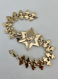 Samson Jewelry For Israel Judaica Jewelry Sports Star of David Pendant Bracelet