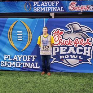 Michael Bacigalupi has had the pleasure to hold credentials to many colleges and pro sports teams, including LSU Tigers Football 2019 Peach Bowl.