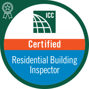 International Code Council Certified Residential Building Inspector Badge