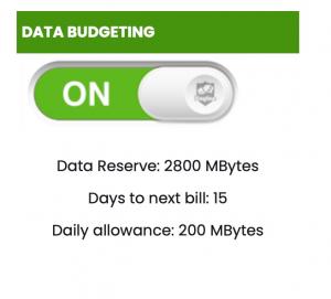 Daily Data Budgeting Switch