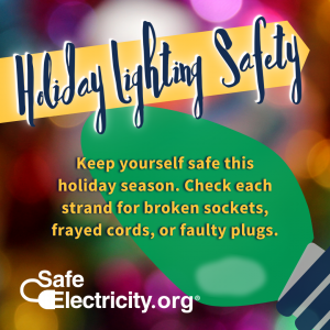 Holiday lighting safety graphic