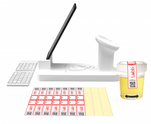 Tox Manager works on a series fo tamper evident coded decals that digitally link and allow specimen tracking through the laboratory and medical review process.