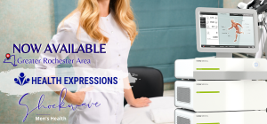female medical assistant in white lab next to Storz MP200 Shockwave Device Trolley